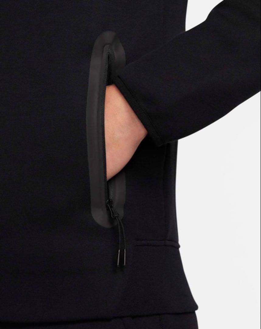 NIKE テックフリース ジップパーカー 黒 スウェット フード Lサイズ