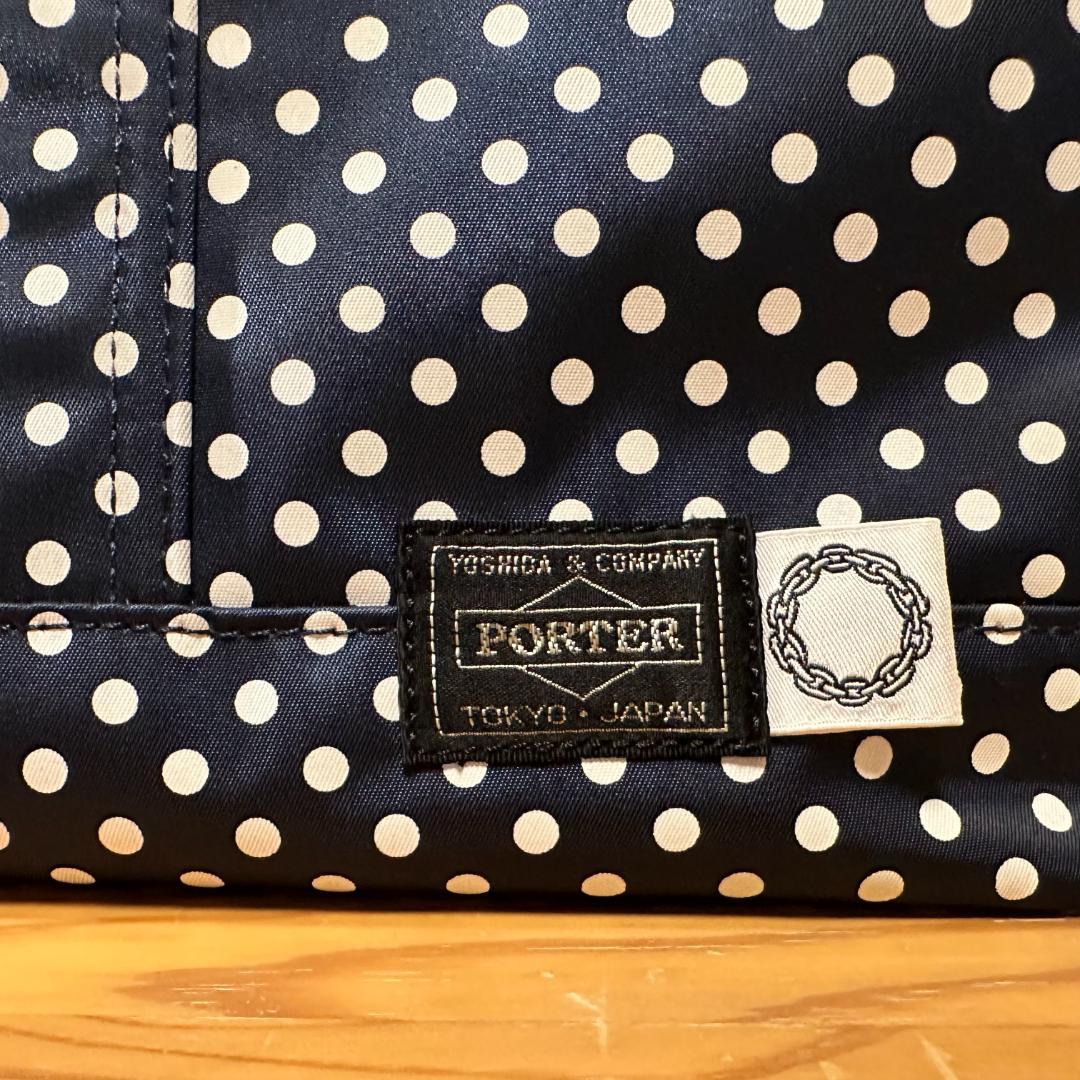 PORTER 犬猫用ドット柄 キャリーバッグ ネイビー