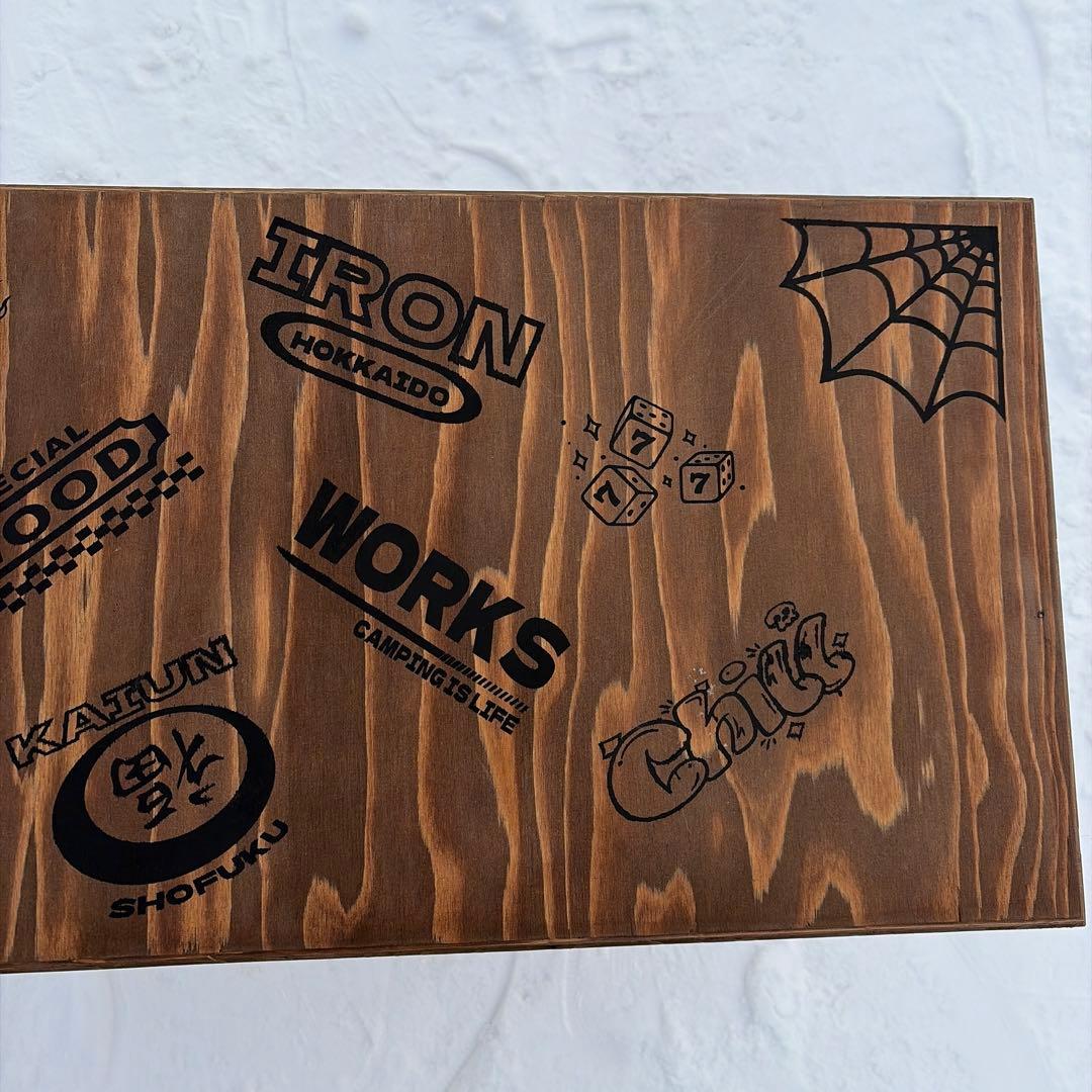 キャンプテーブル　生刷り　折り畳み　無骨　ソロキャンプ　車中泊　ハンドメイド