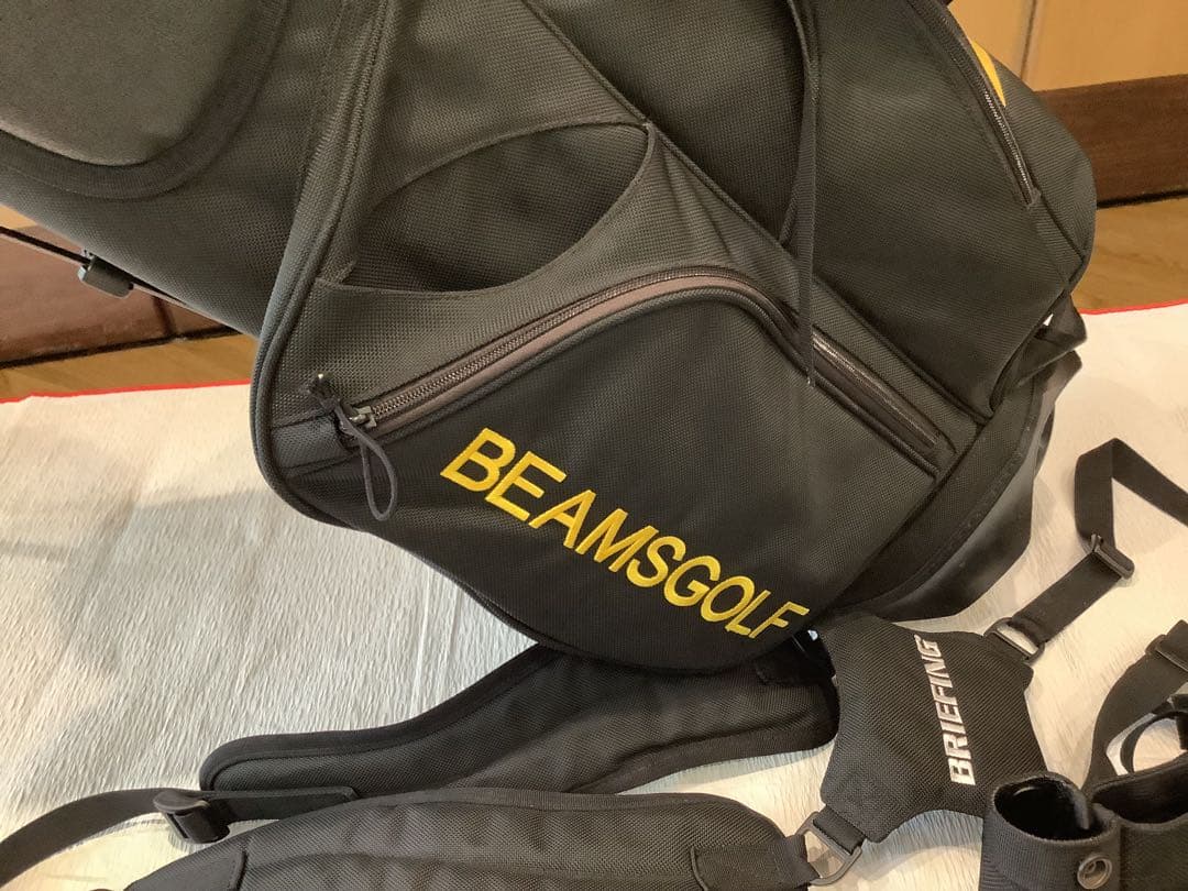 BRIEFING ゴルフバッグ ブラック/イエロー　ビームスとの限定品9点セット