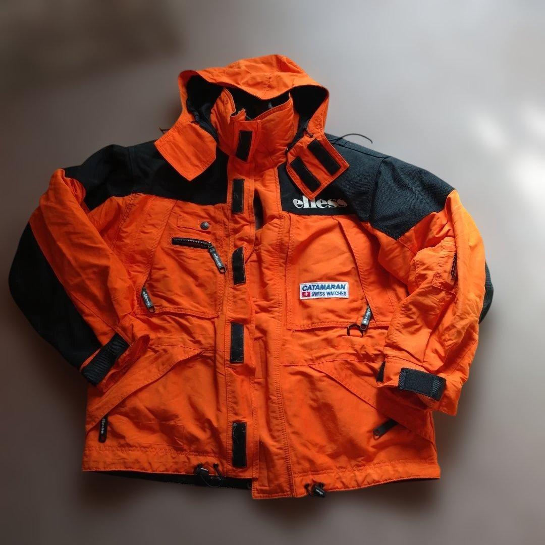 松*様 ellesse オレンジ 防水ジャケット・パンツセット、スキー、スノボー