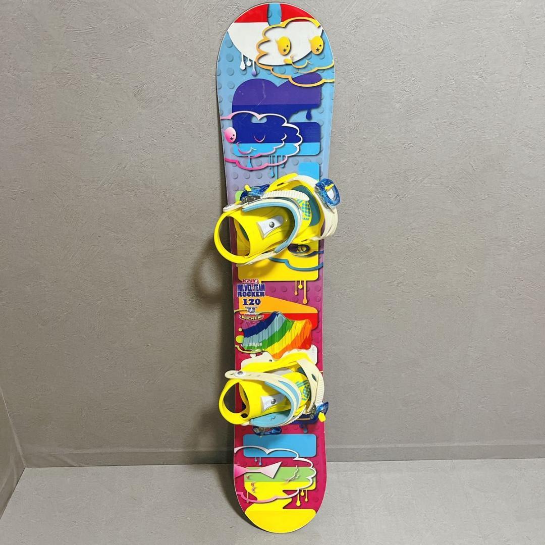 IGNIO 120cm スノーボード ボード キッズ ジュニア ビンディング