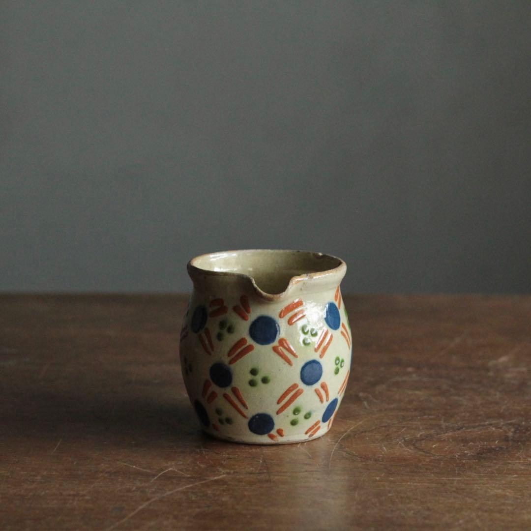 仏蘭西 色絵 酒注 酒器 水注 ピッチャー アンティーク 古道具 ブロカント