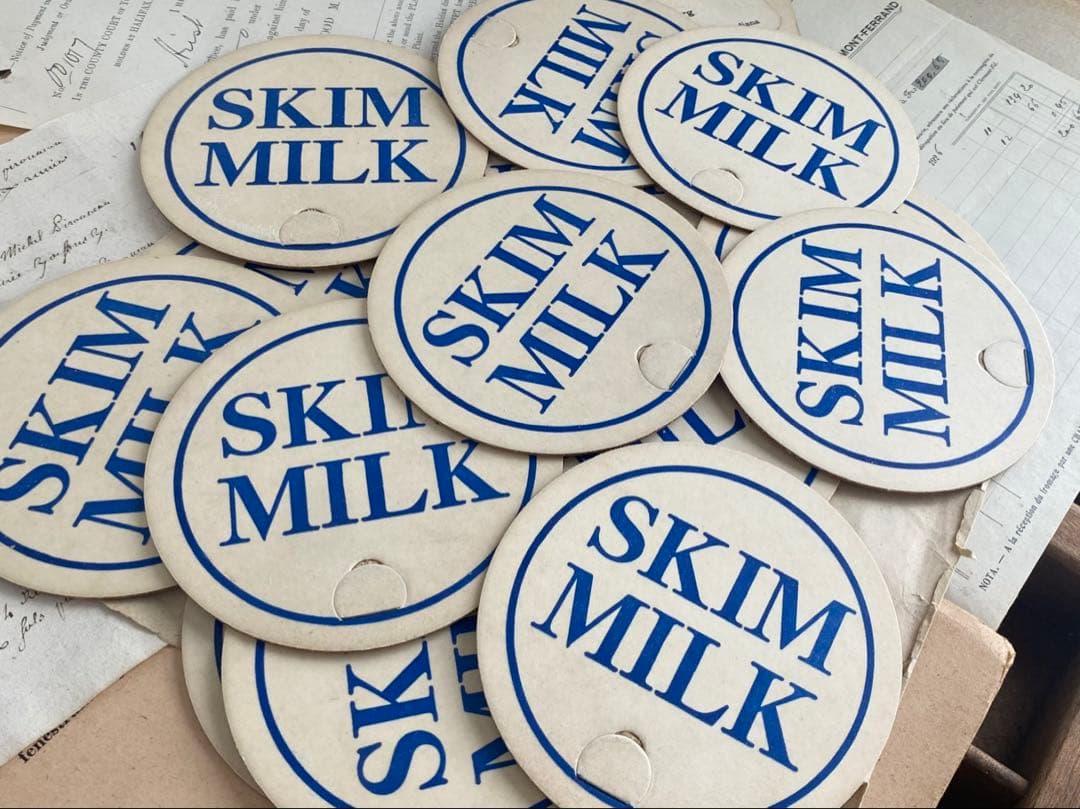 海外 vintage 特大ミルクキャップ 5枚セット