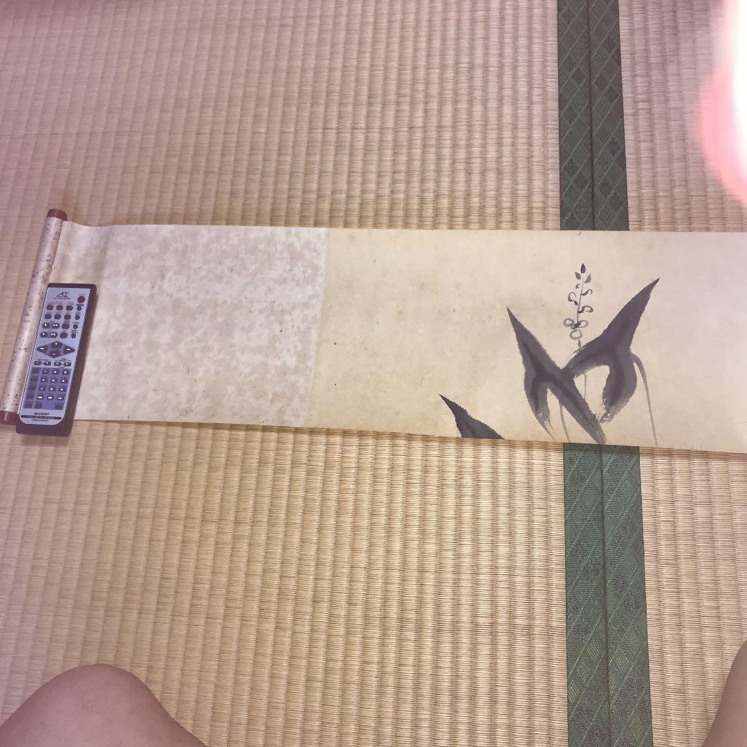 値下げ　掛け軸　巻き物　日本画　作者　青水　題読めません