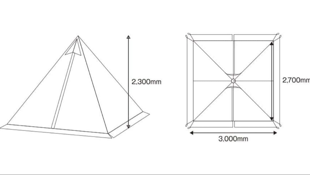 テンマクデザイン ヤリ 3×3 ポール インナー 3点セット