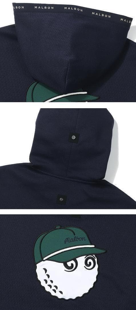 ネイビー色XL マルボンゴルフ パーカー メンズウェア パーカー 長袖 トップス