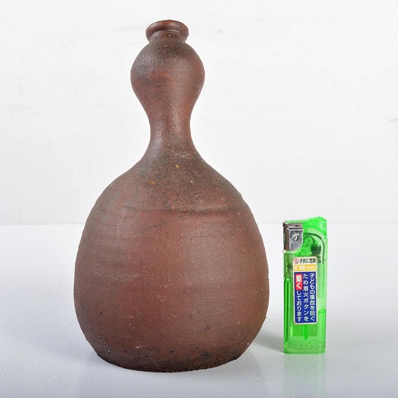 備前焼　人間国宝　金重陶陽作　瓢箪徳利　V　R4404