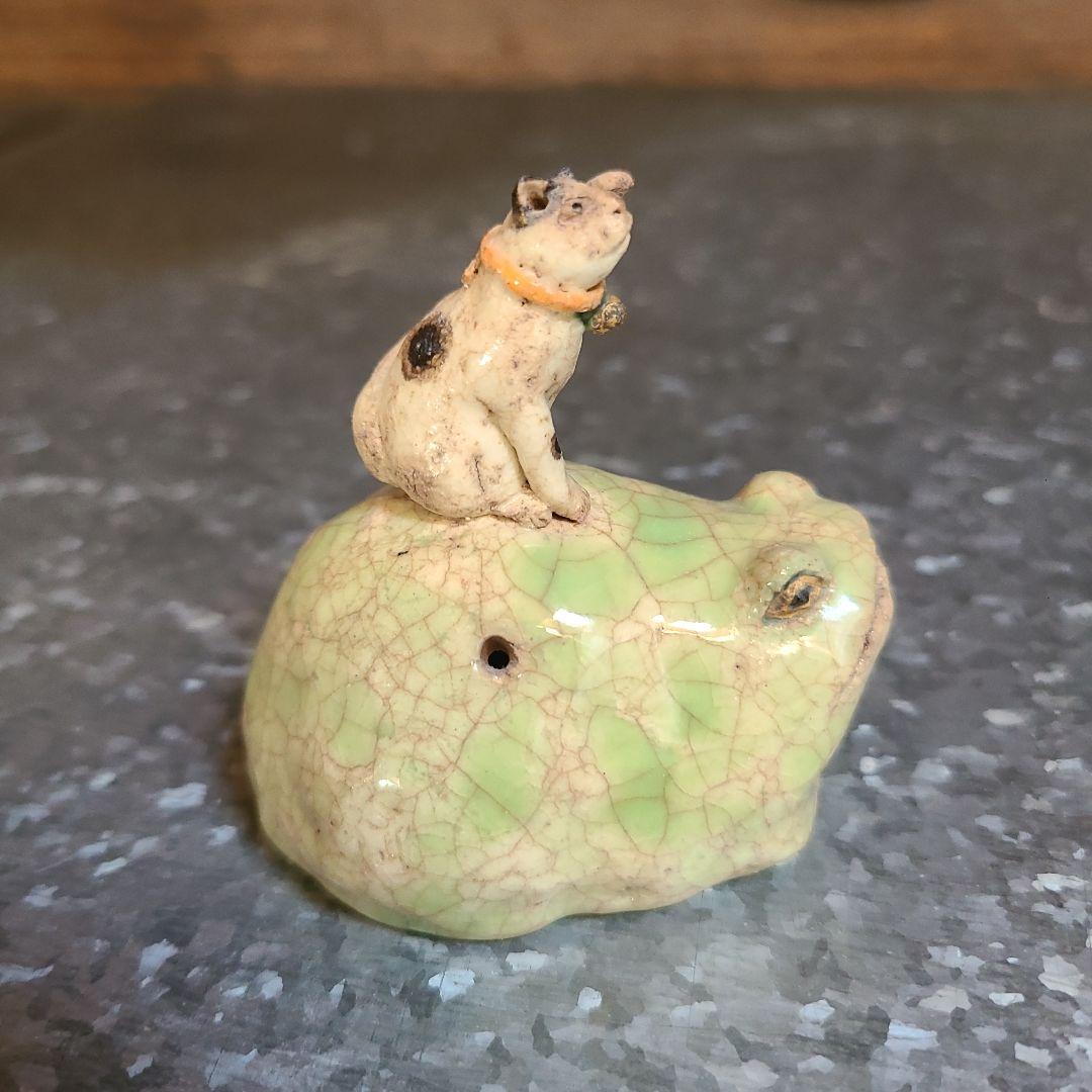 陶芸家 相場るい児　蛙　招き猫　水滴　現代アート