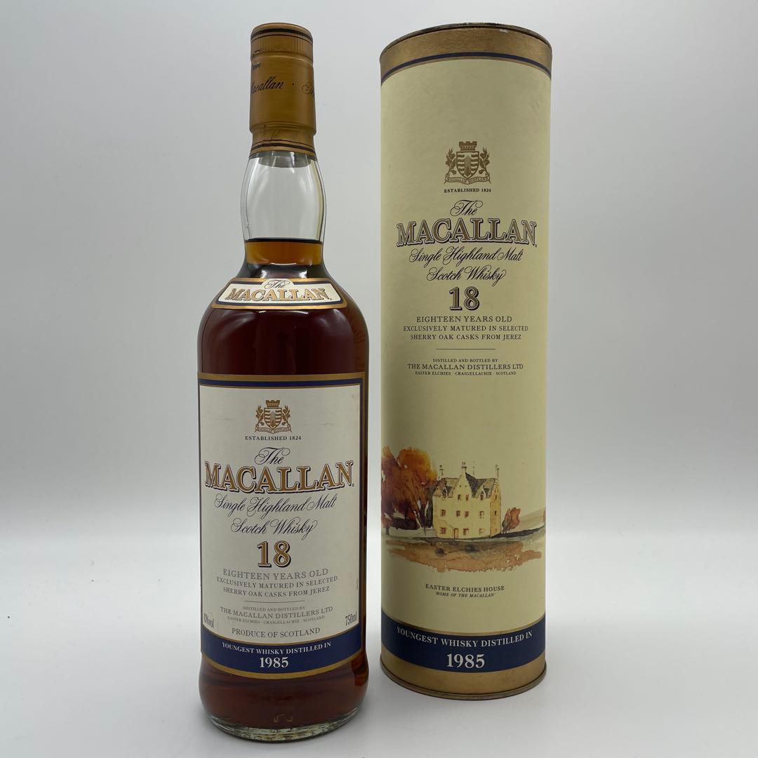 ザマッカラン18年 シングルモルトウィスキー750ml 未開封 1985年 箱付