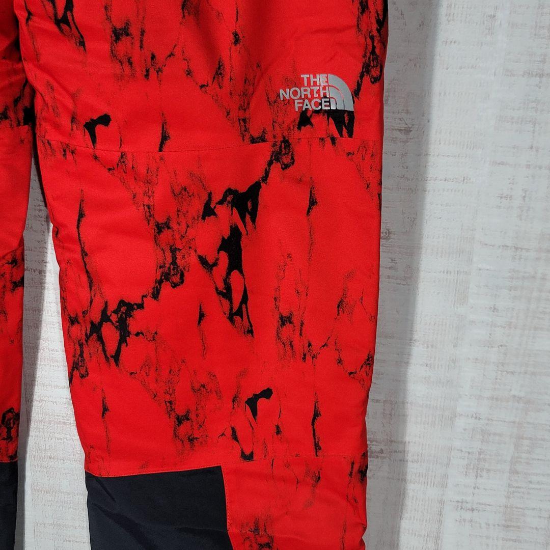 新品未使用✨️ノースフェイス スノーパンツ スキーパンツ ウエストゴム 赤黒 L