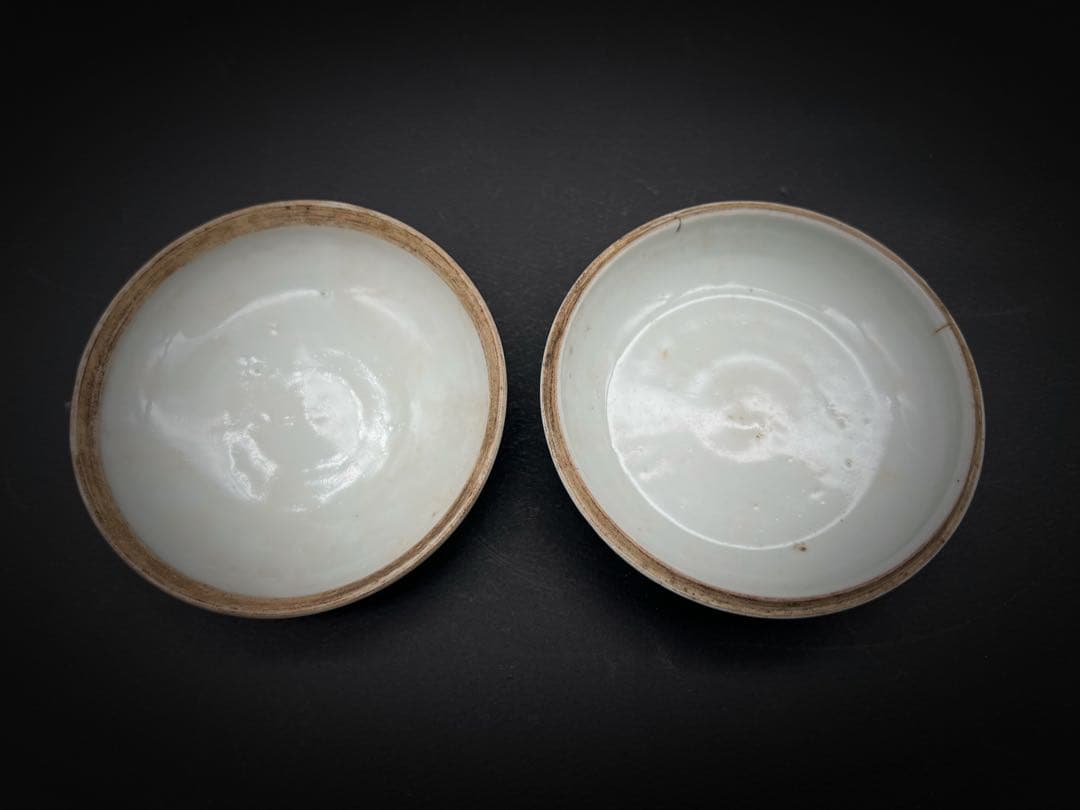 中国美術 古玩 青花染付 乾隆年製 爵禄封侯 山水紋樣 蓋合 古道具