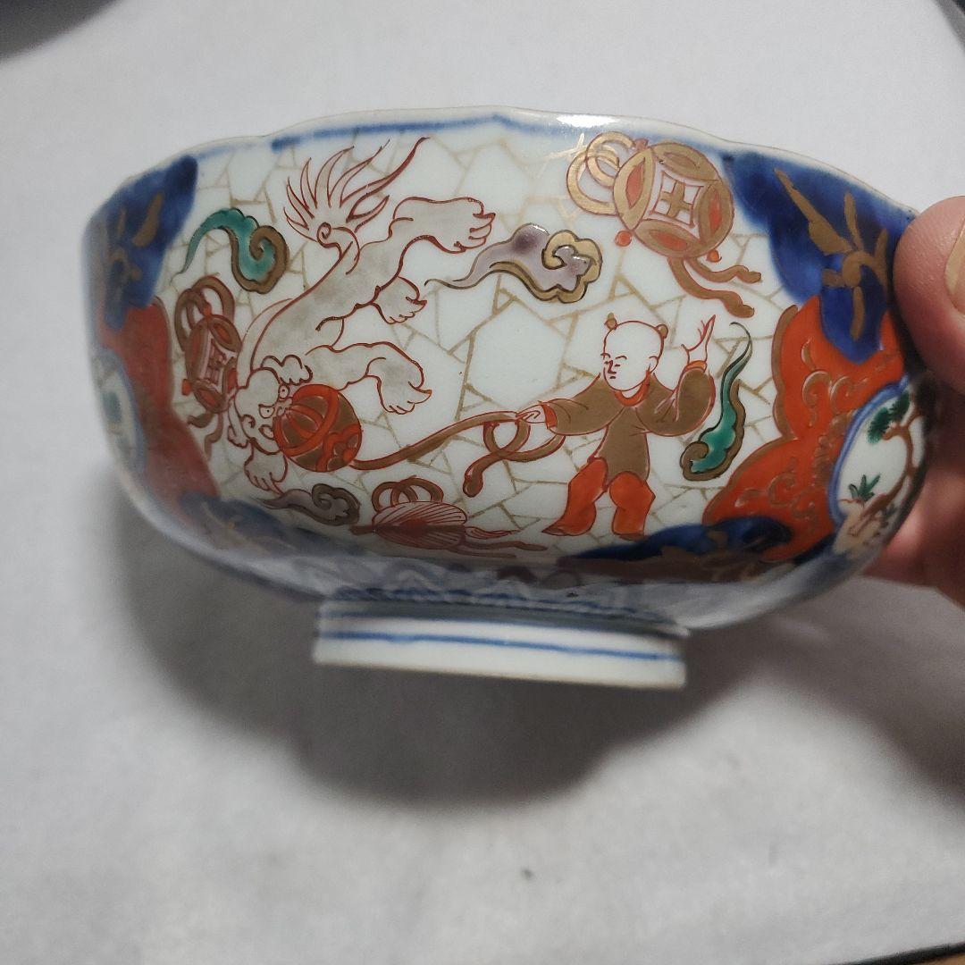 伊万里色絵鉢 大中小3客