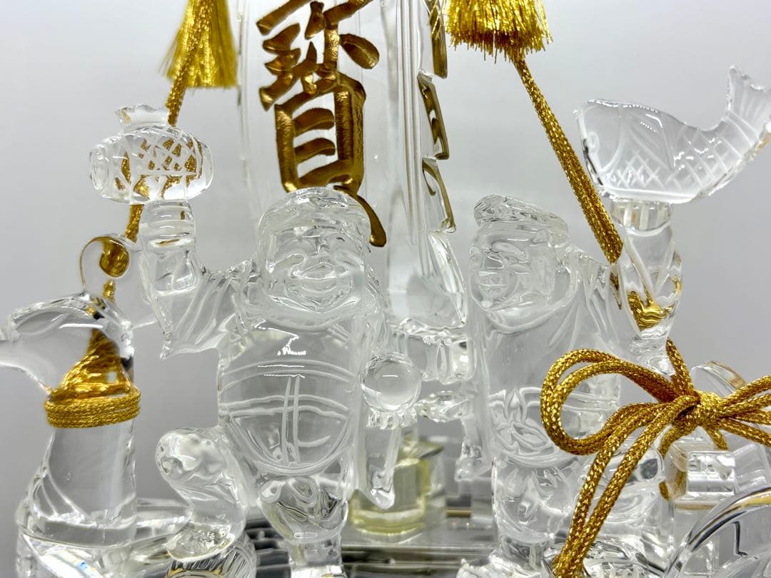 #伝統工芸士　保山　水晶工芸品 『宝船』