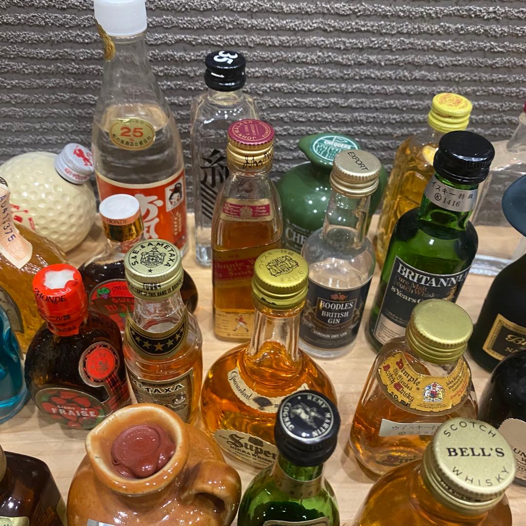 ミニボトル ミニチュア ウイスキー ブランデー コニャック 49本セット