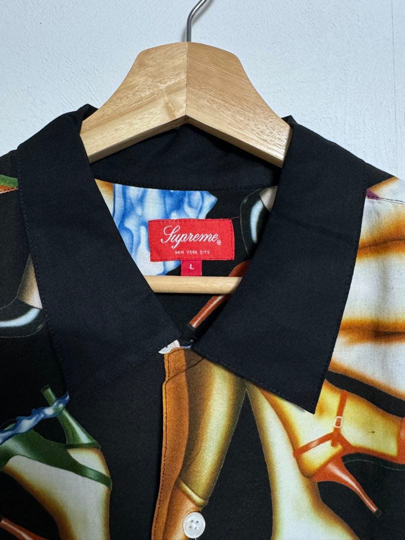 Supreme heels rayon shirt レーヨン シャツ L 登坂