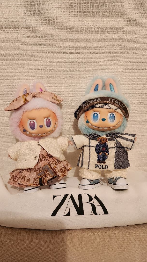 らぶぶ　ぬいぐるみ 17cmオーダーメイド着せ替え服　ブランド生地