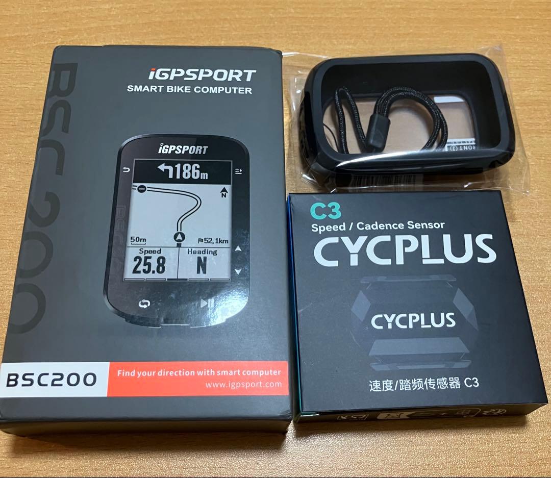 BSC200サイクルコンピューター、ケイデンスセンサー、カバー、フィルム