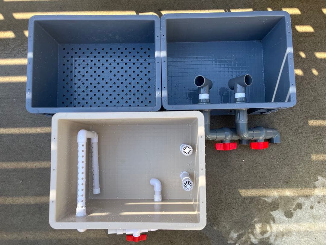 大型水槽用沈殿物理生物一体型　最強濾過槽　外部式濾過装置器　バイオフィルター付き