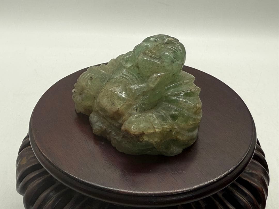 翡翠　布袋　置物　重さ約262g 送料込み251011