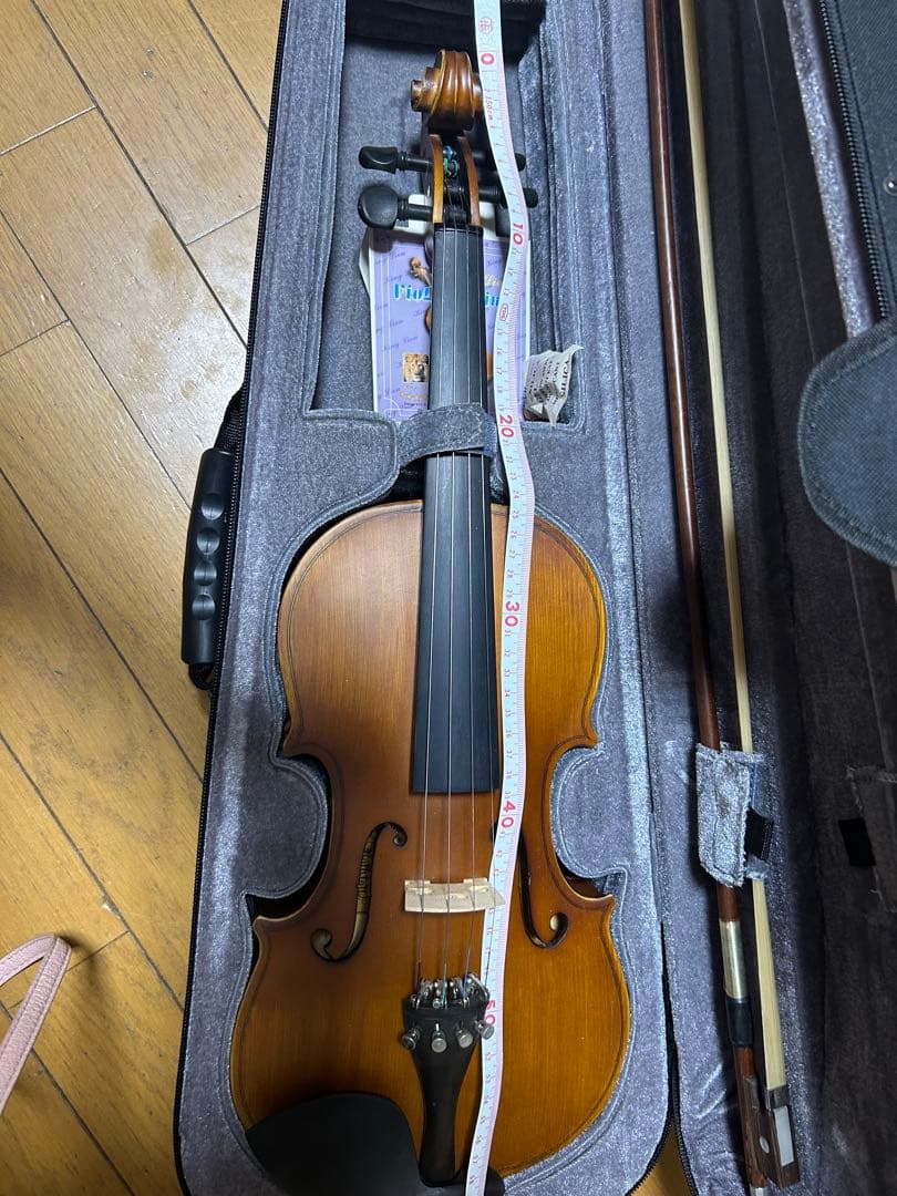 バイオリン本体 ケース付き ブラウン