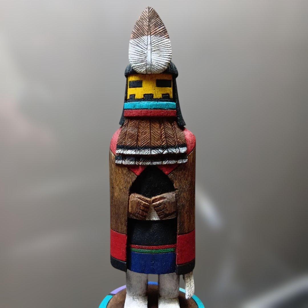 ホピ族カチナドール［幸せを祈り恵みをもたらす精霊］カチナ洋書付き！お値下げ中