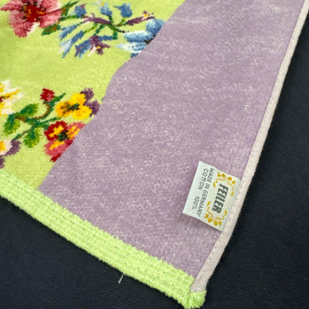 ◆224-51 フェイラー タオル ハンカチ 2枚まとめ 花柄