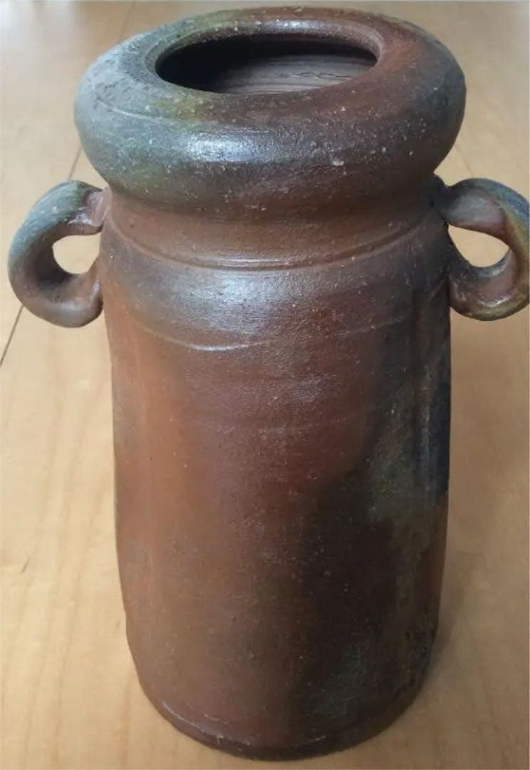 備前焼　花瓶　共箱付き