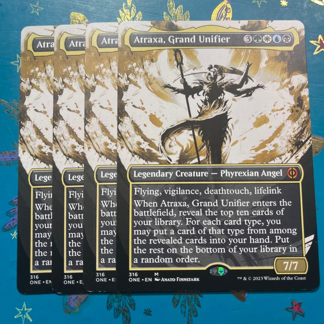 mtg 大いなる統一者　アトラクサ　ショーケース　英語　４枚