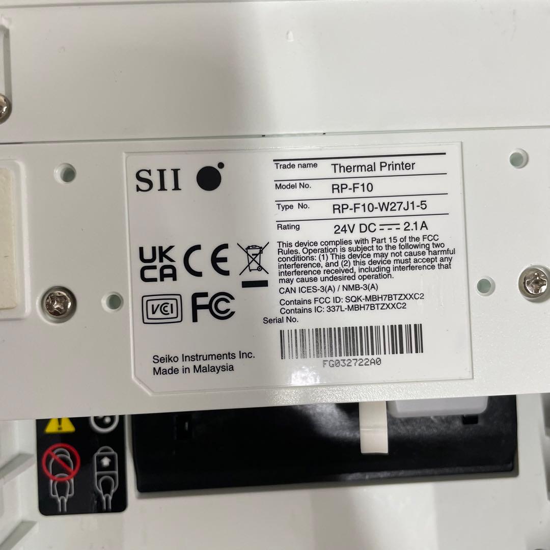 動作品 SEIKO SII RP-F10 スマレジセット レシートプリンター