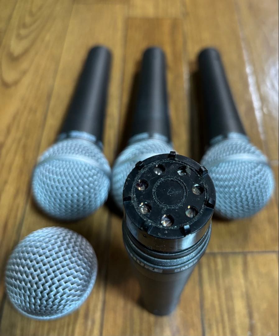 SHURE SM58 ダイナミックマイク 4本セット　ジャンク品として