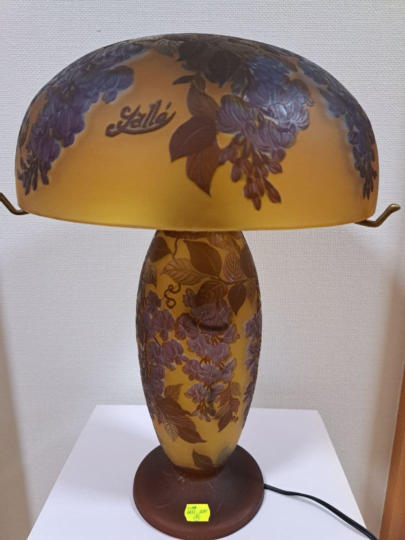 エミールガレ アールヌーボー ランプ 傘幅30㎝高さ43㎝ 難有