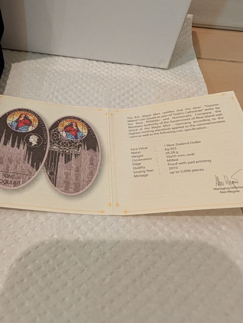 聖母マリア 銀製記念 専用ケース付き