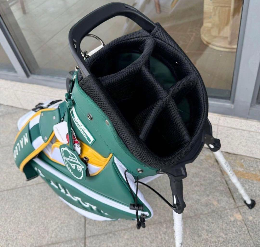 マルボン新作MALBONゴルフバッグ キャディバッグ スタンド型バッグ グリーン