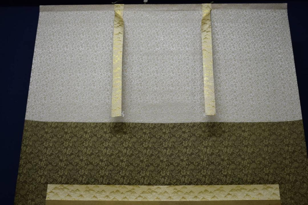 複製/繆輔/魚藻図/鯉/川魚/鮒画賛/工芸/布袋屋掛軸HJ-995