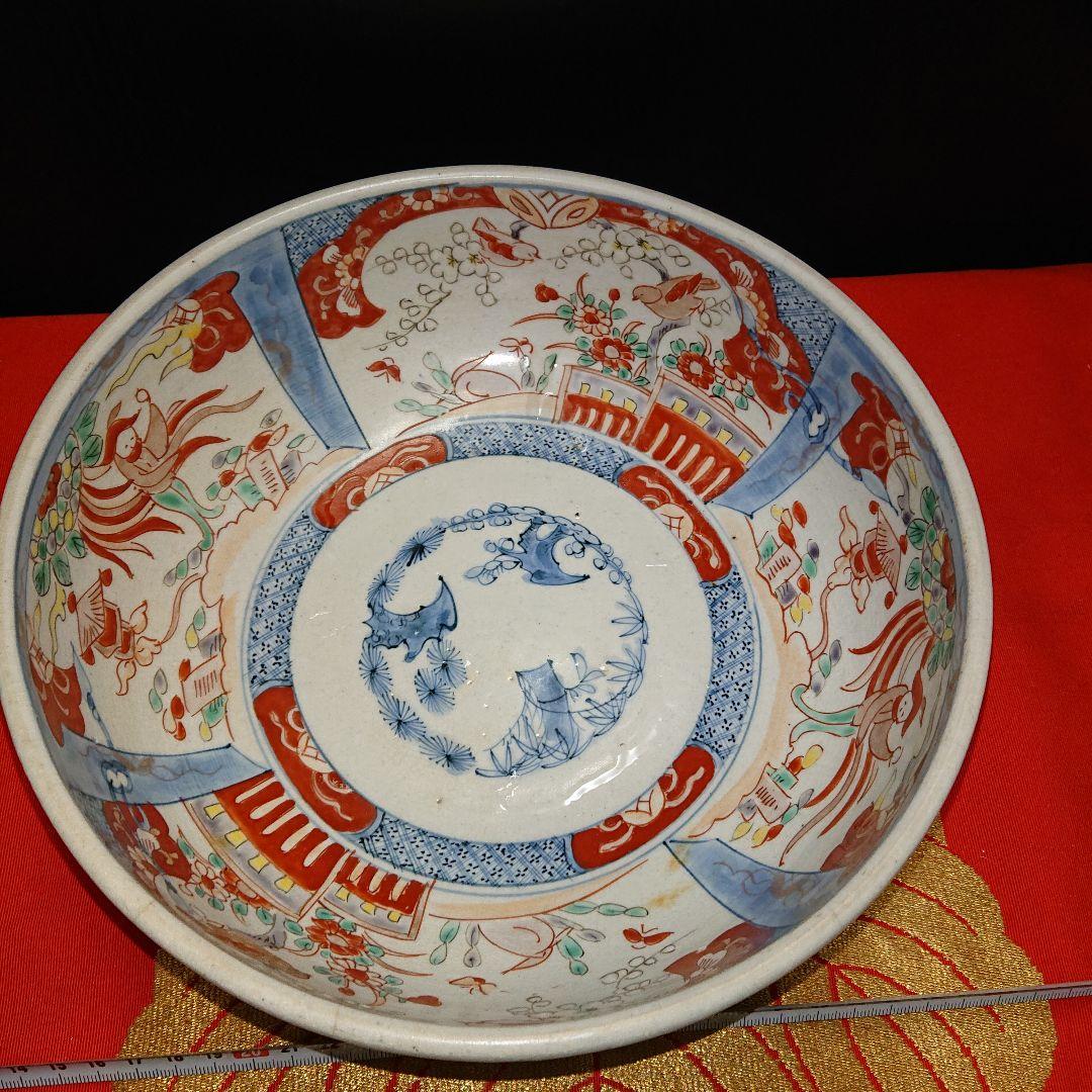 古伊万里赤絵、珍しい鉢ラッタン人柄