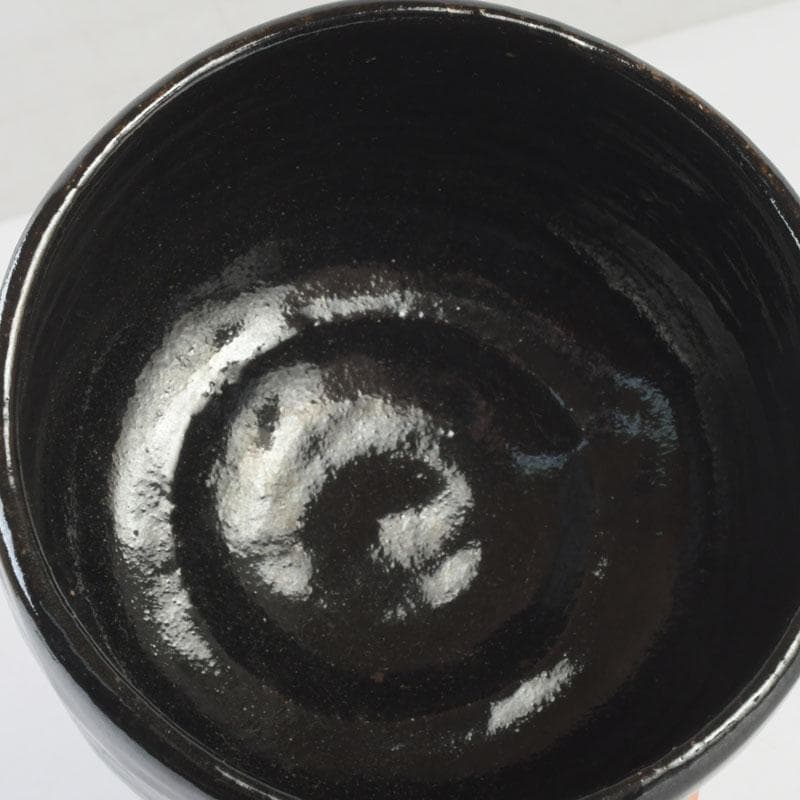 茶道具　楽吉左衛門　黒楽茶碗　共箱　V　9801