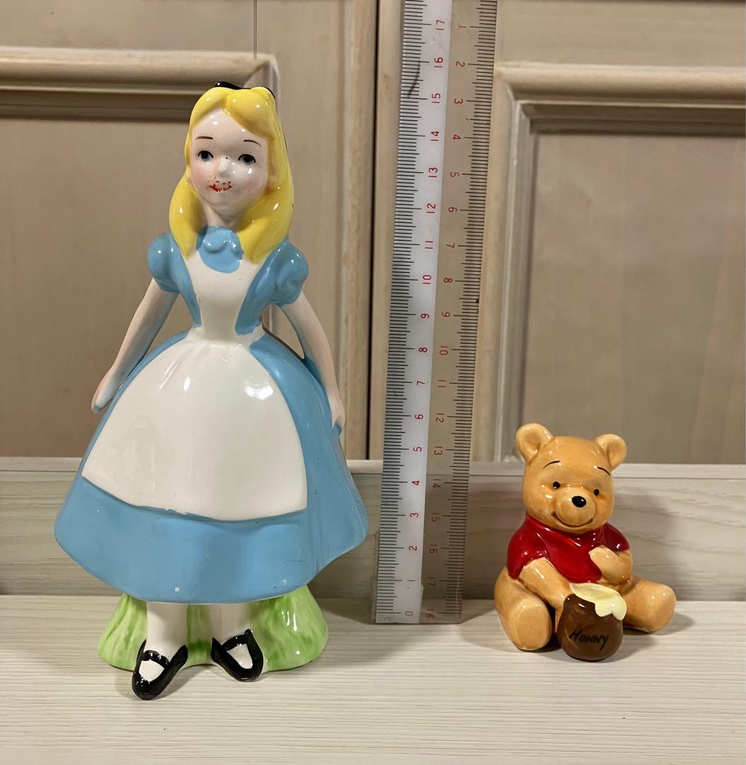 ディズニー　陶器　フィギュア　ミッキーマウス　シンデレラ　バンビ　レトロ　レア