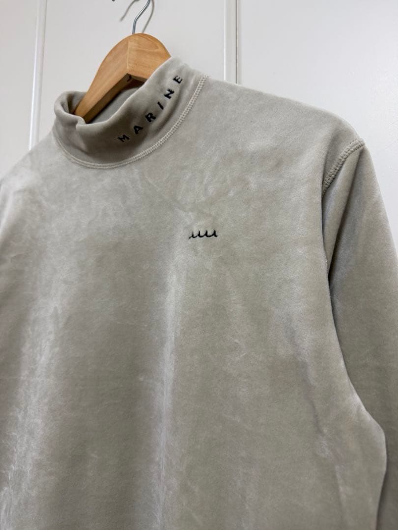 モックネックシャツ 裏起毛 ベージュ 5