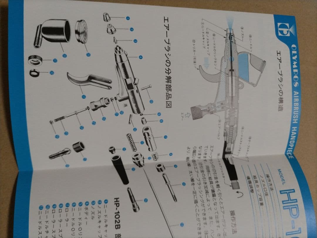 OLYMPOS エア ブラシ ハンド−ピース HP−102B