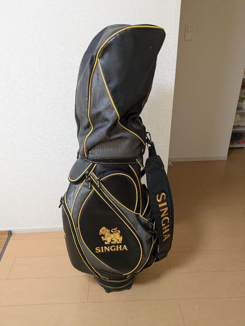 SINGHA キャディバッグ 黒/黄色
