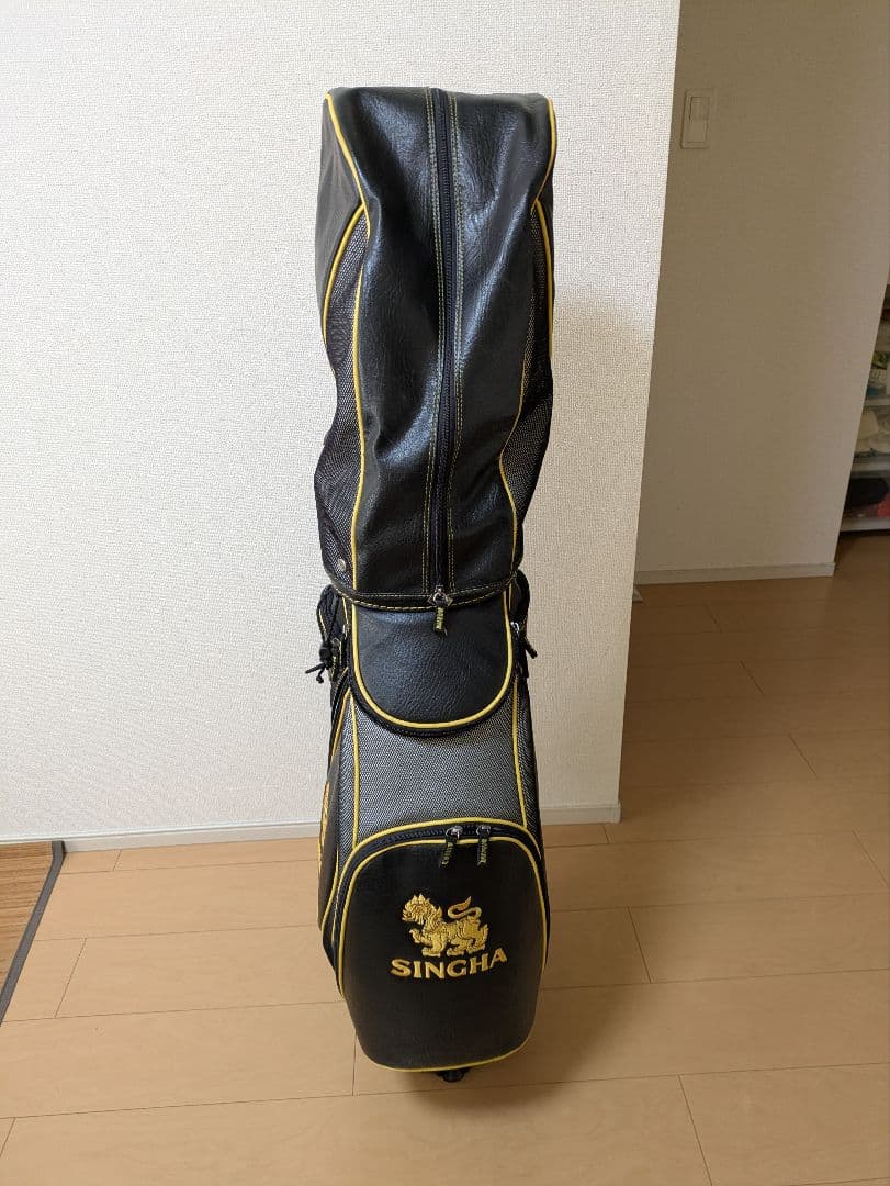 SINGHA キャディバッグ 黒/黄色