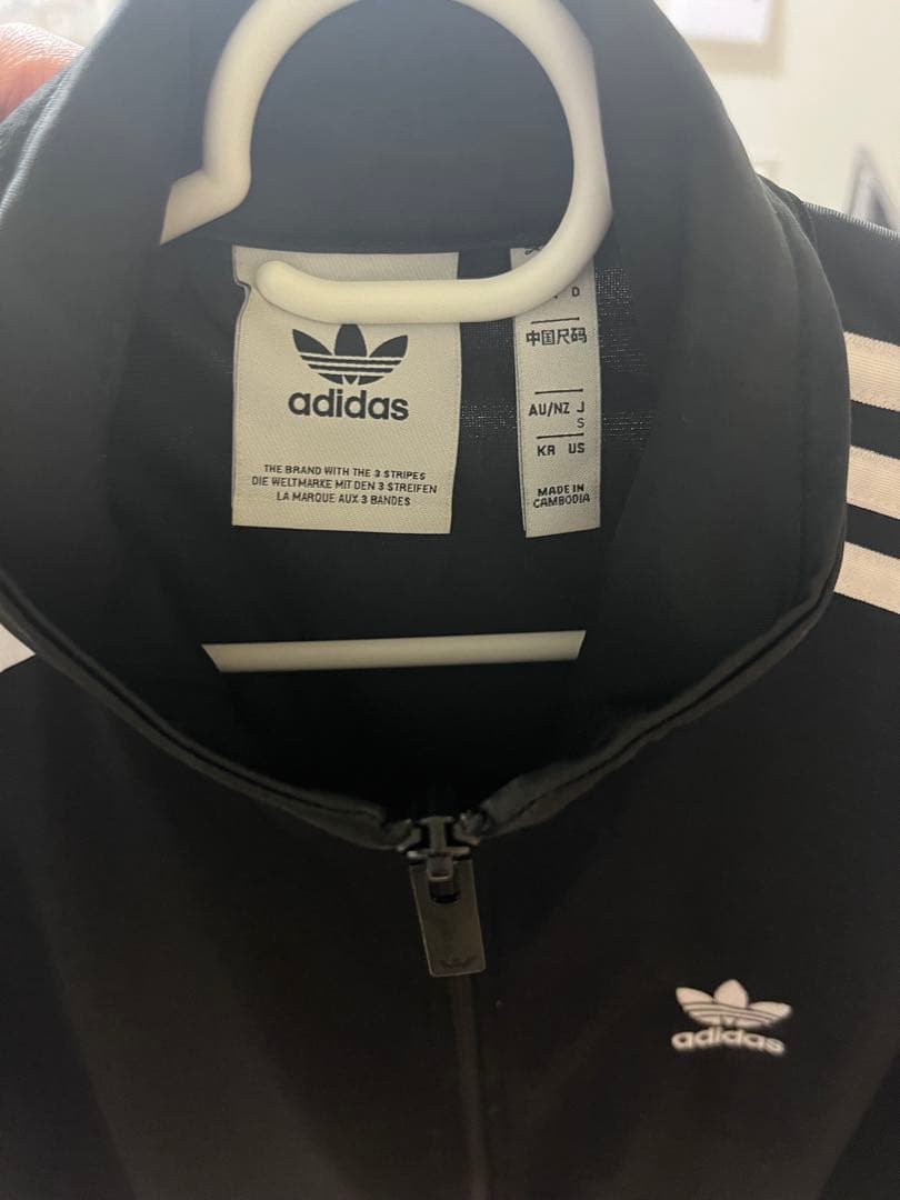 adidasファイヤーバードトラックジャケットブラックSサイズ