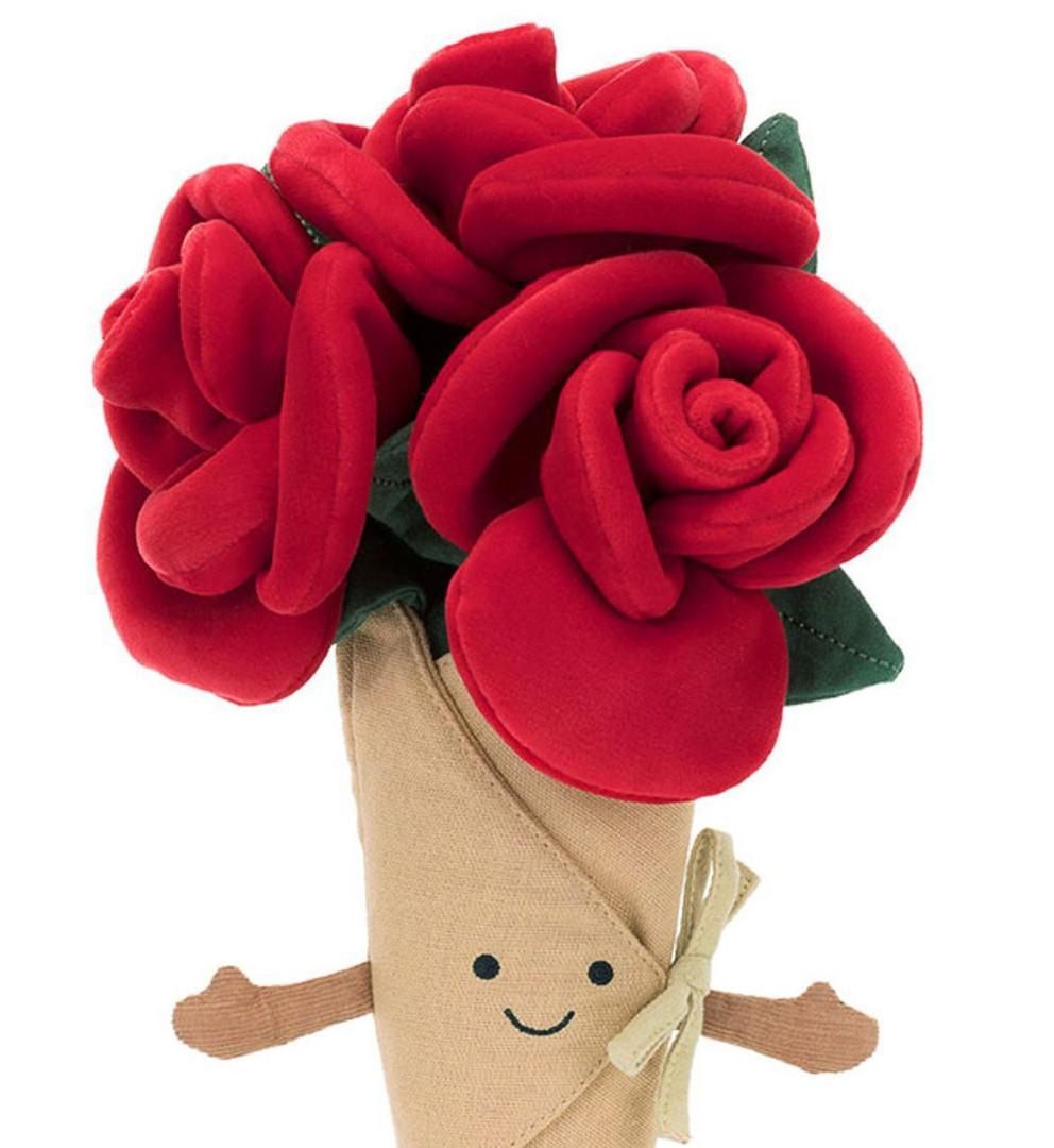 新品 　ローズブーケ　30cm 薔薇　花束　ぬいぐるみ　袋付