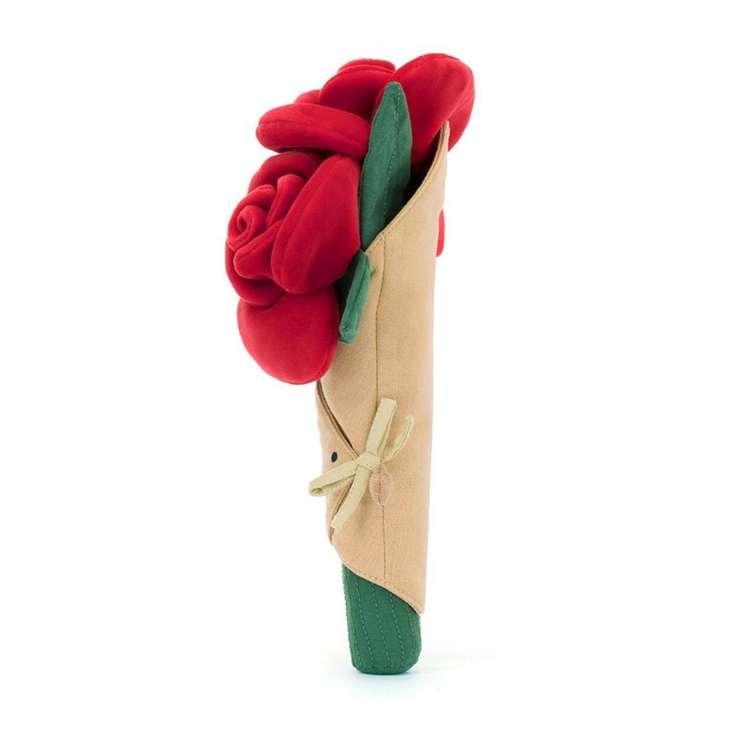 新品 　ローズブーケ　30cm 薔薇　花束　ぬいぐるみ　袋付