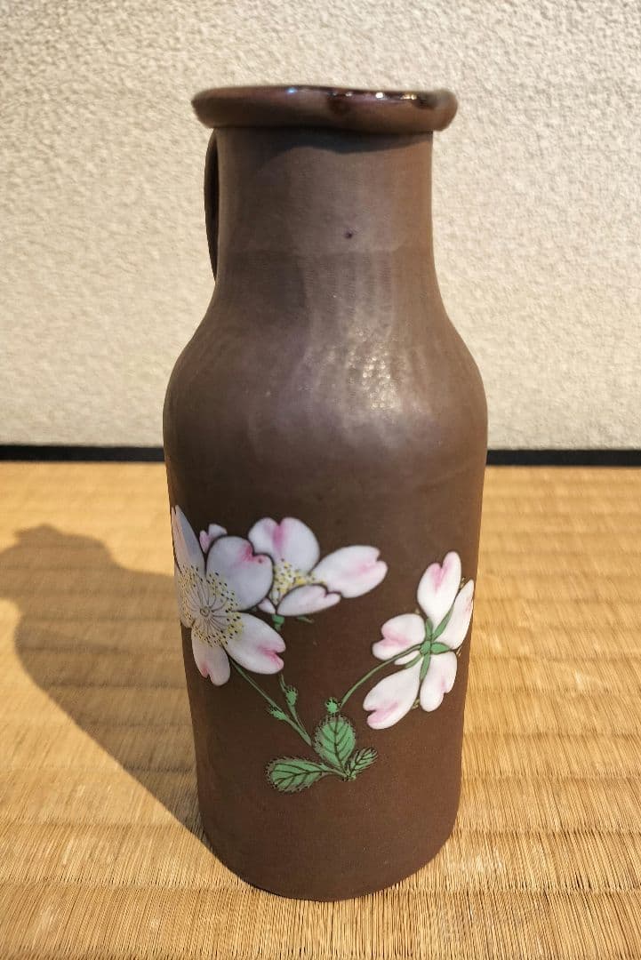 お値下げしました、2個組　萬古焼　桜　徳利