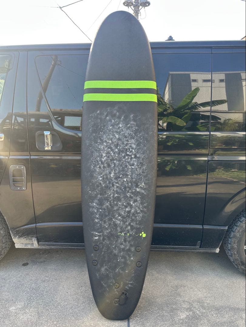 7.0f スポンジボード　ミッドレングス　トライフィン　ブラック/グリーン