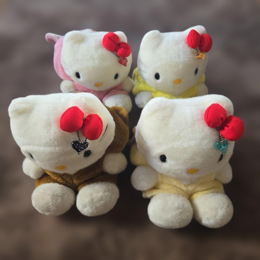 ハローキティ☆ぬいぐるみ☆着ぐるみぬいぐるみ☆くま☆うさぎ☆ひよ子☆犬☆4体