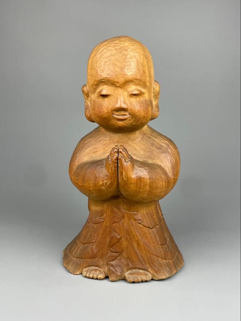 前島秀章 最上位希少作 太子 極上彫刻 置物 木彫り 仏像 資産家放出品 在銘