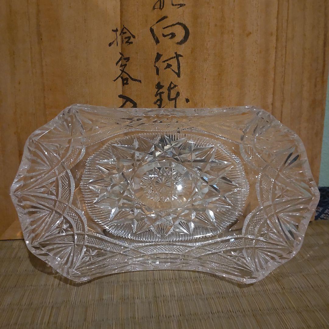 須田秀石　茶懐石用、クリスタル舟形向付け鉢　８客プラス２客